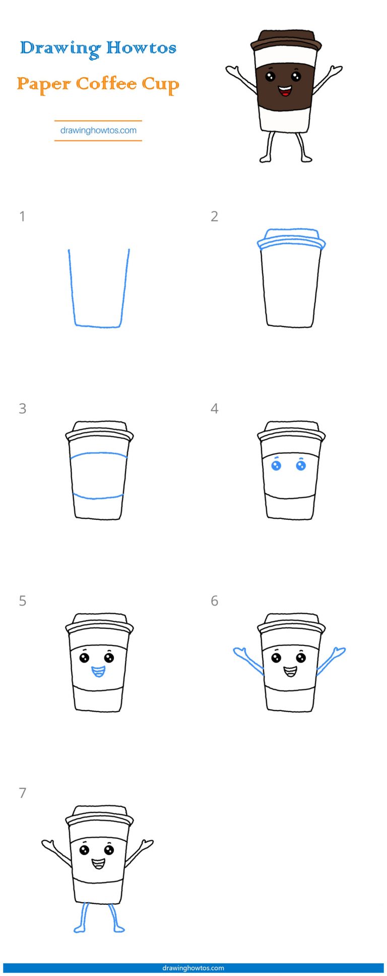 How to Draw a Paper Coffee Cup - Step by Step Easy Drawing Guides ...