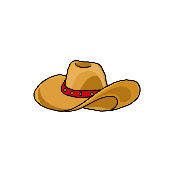 How to Draw a Cowboy Hat Step by Step Easy Drawing Guides Drawing