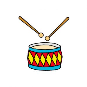 How to Draw a Drum Easy