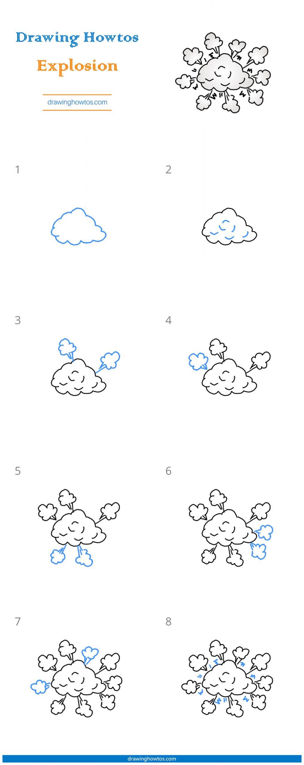 How to Draw an Explosion Step by Step