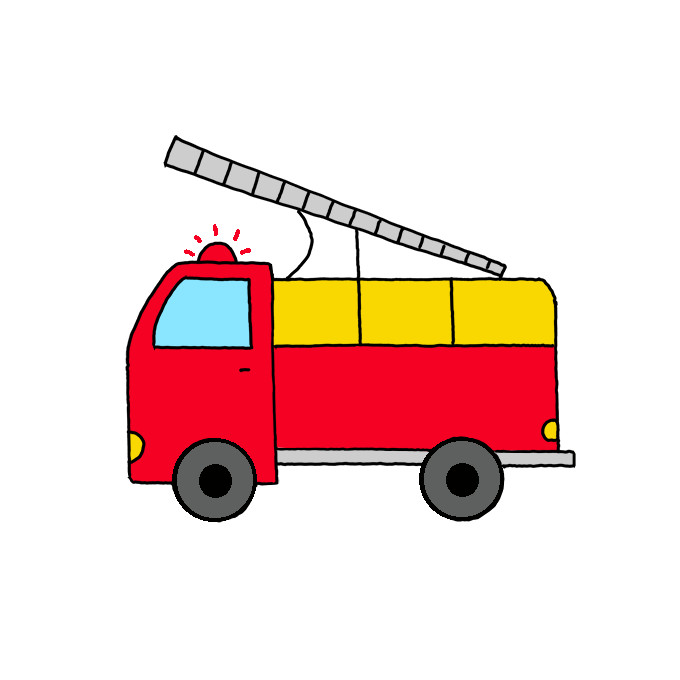 How to Draw a Fire Truck Easy