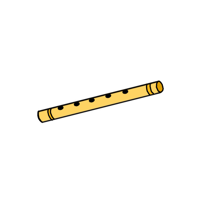 How to Draw a Flute Easy