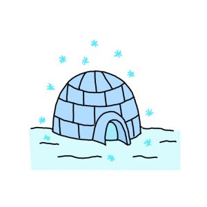 How to Draw an Igloo Easy