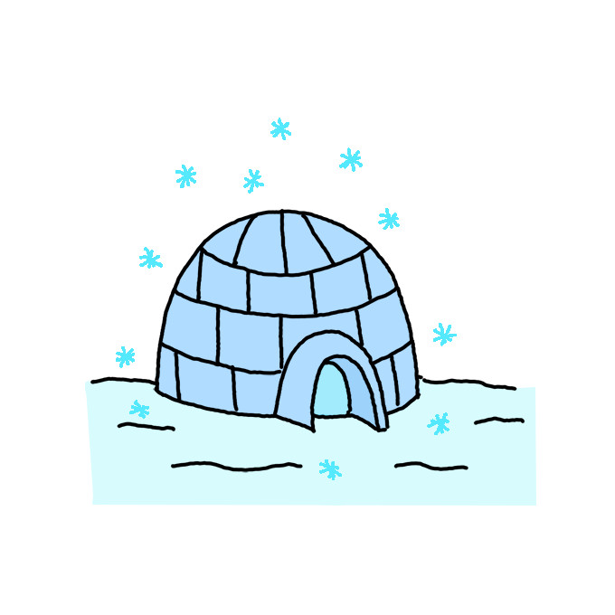How to Draw an Igloo  Step by Step Easy Drawing Guides  Drawing Howtos