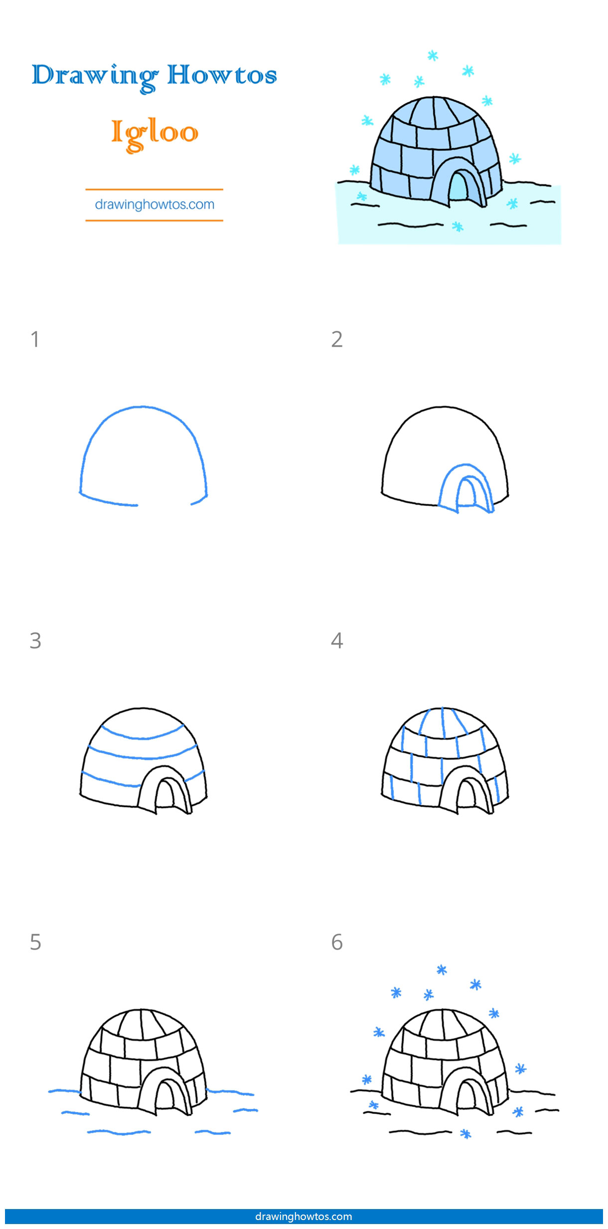 How to Draw an Igloo Step by Step