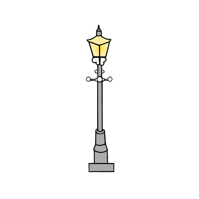 How to Draw a Lamp Post Easy
