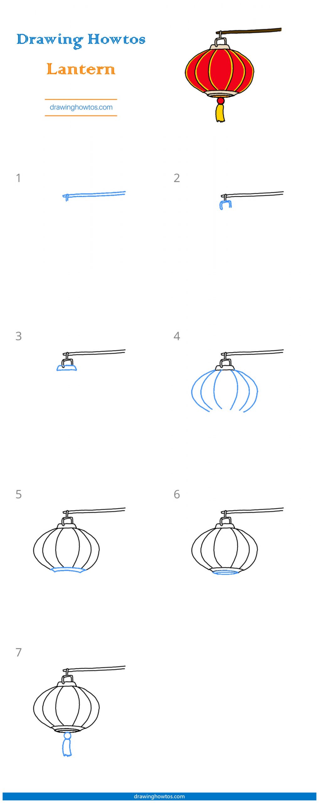 How to Draw a Lantern Step by Step