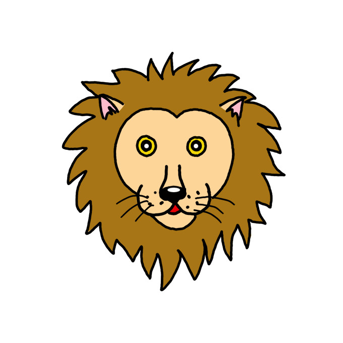 How to Draw a Lion Face - Step by Step Easy Drawing Guides - Drawing Howtos