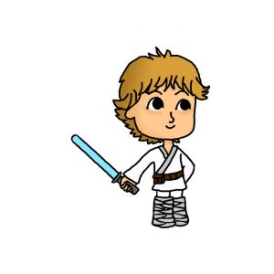 How to Draw Luke Skywalker from Star Wars Easy
