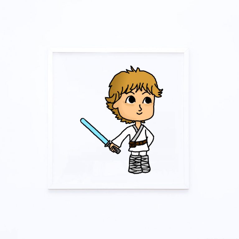 How to Draw Luke Skywalker from Star Wars Step by Step Easy Drawing