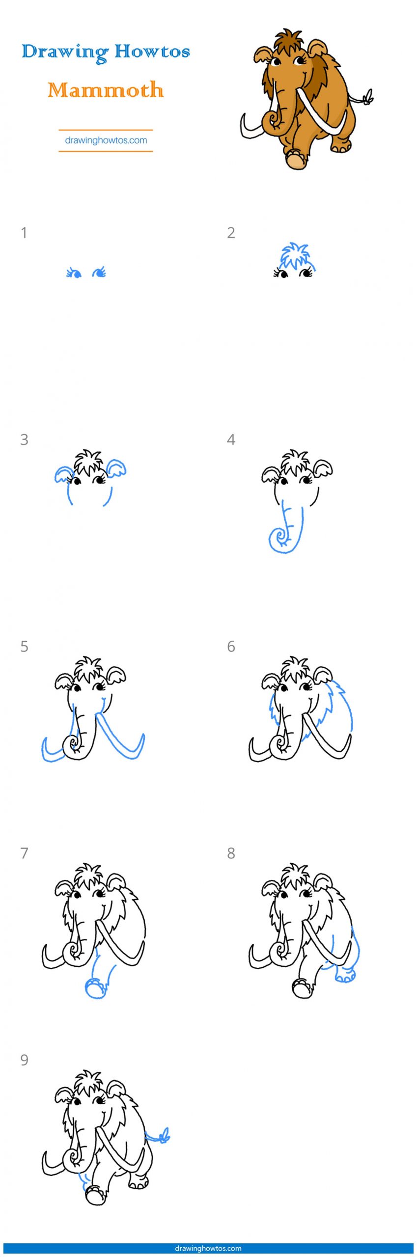 How to Draw a Mammoth Step by Step