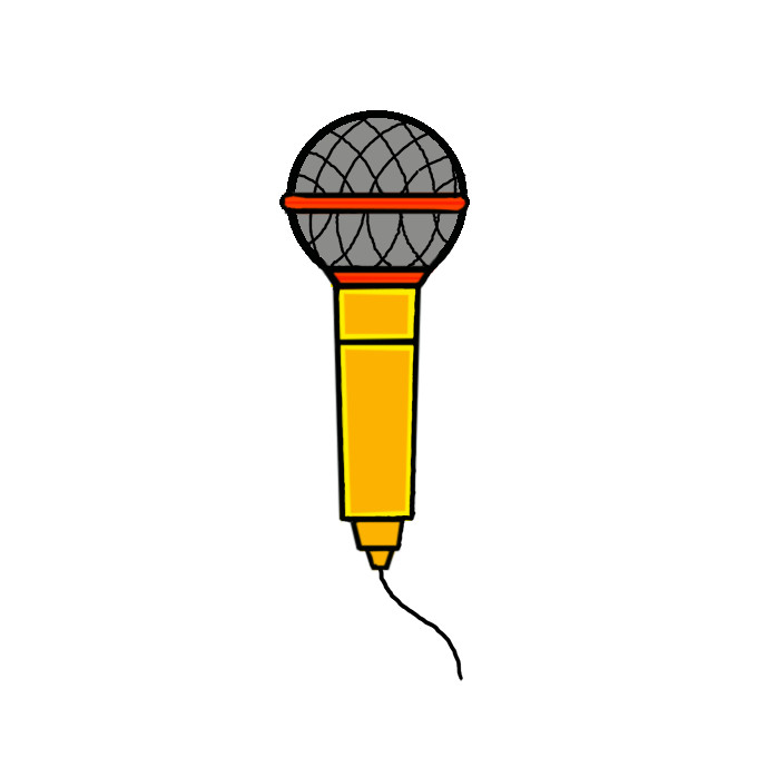 How to Draw a Microphone Easy