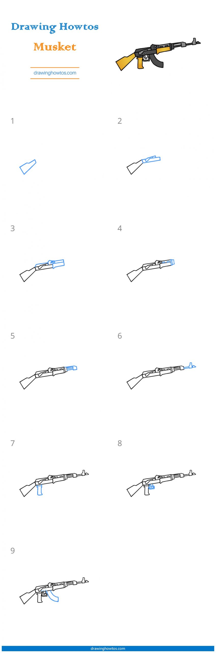How to Draw an AK Step by Step