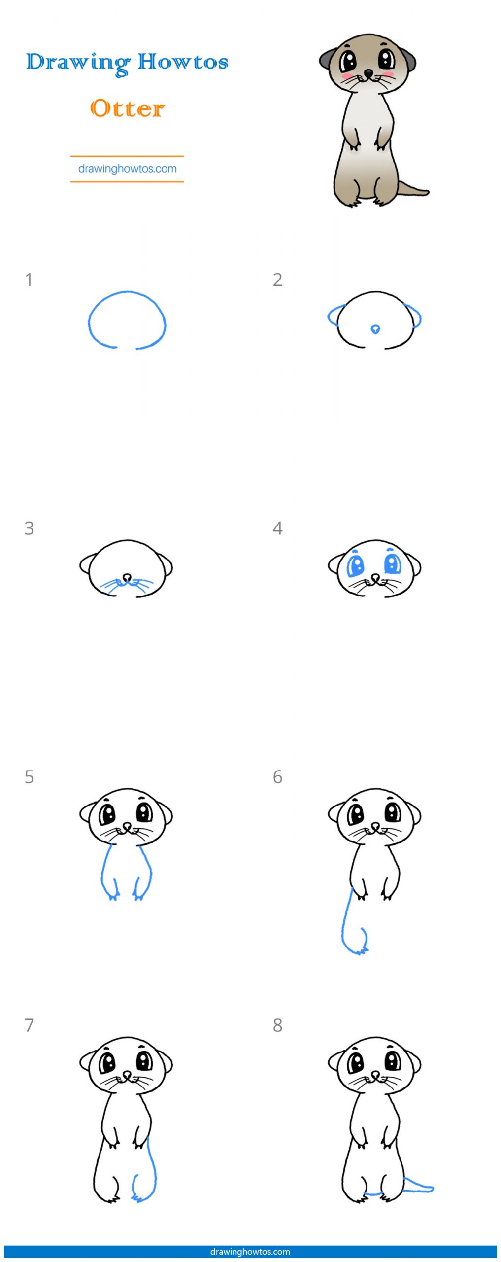 How to Draw an Otter - Step by Step Easy Drawing Guides - Drawing Howtos