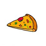 How to Draw a Piece of Pizza Easy