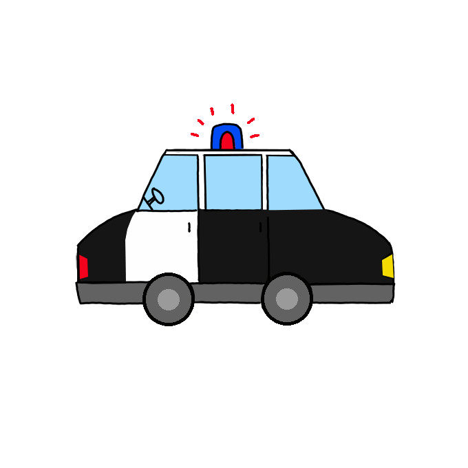 How to Draw a Police Car Easy