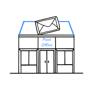 How to Draw a Post Office - Step by Step Easy Drawing Guides - Drawing