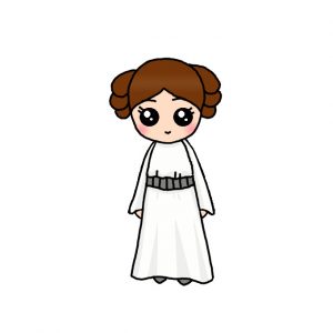 How to Draw Princess Leia Easy