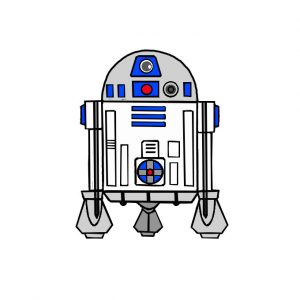 How to Draw R2D2 Easy