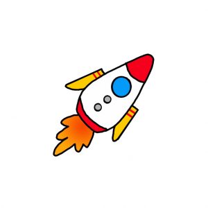 How to Draw a Rocket Easy