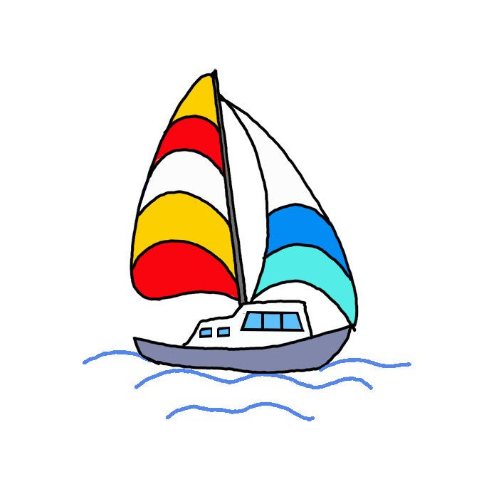 How to Draw a Sailboat Easy