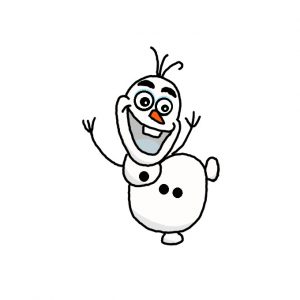 How to Draw Smiley Olaf Easy