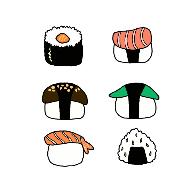 How to Draw Sushi Easy