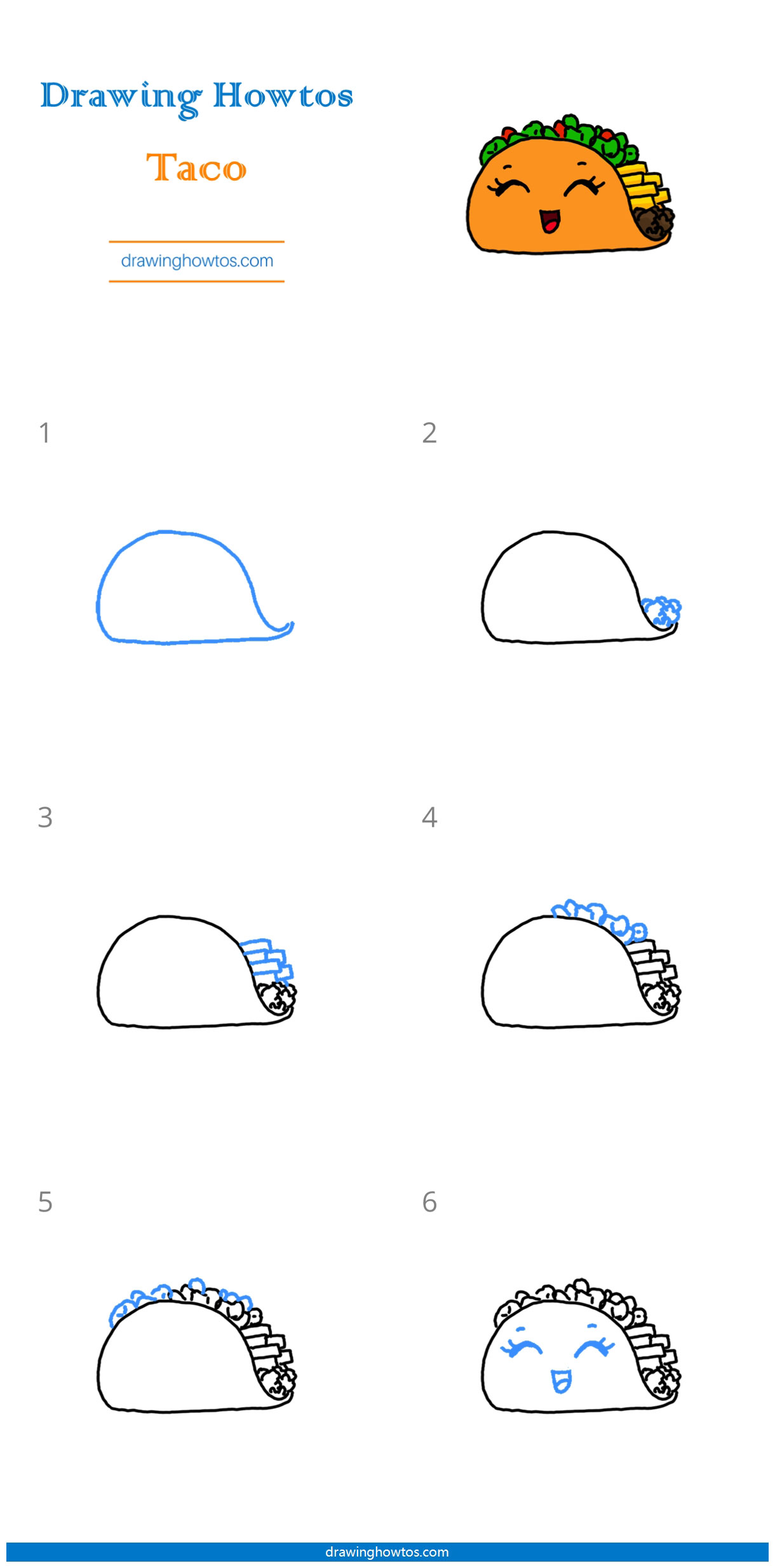 How to Draw a Taco Step by Step