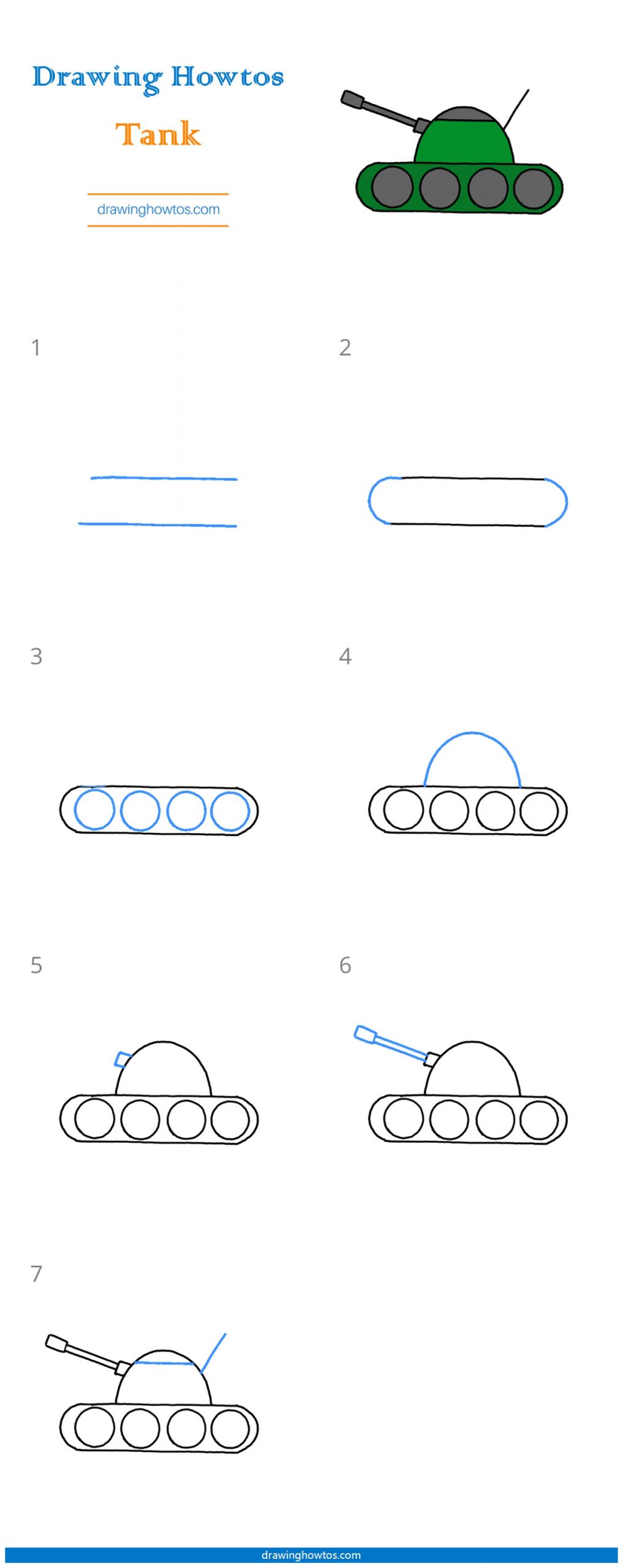 How to Draw a Tank Step by Step