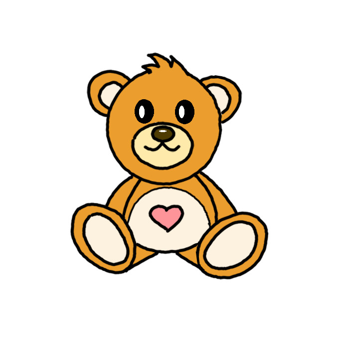 How to Draw a Teddy Bear Toy Easy