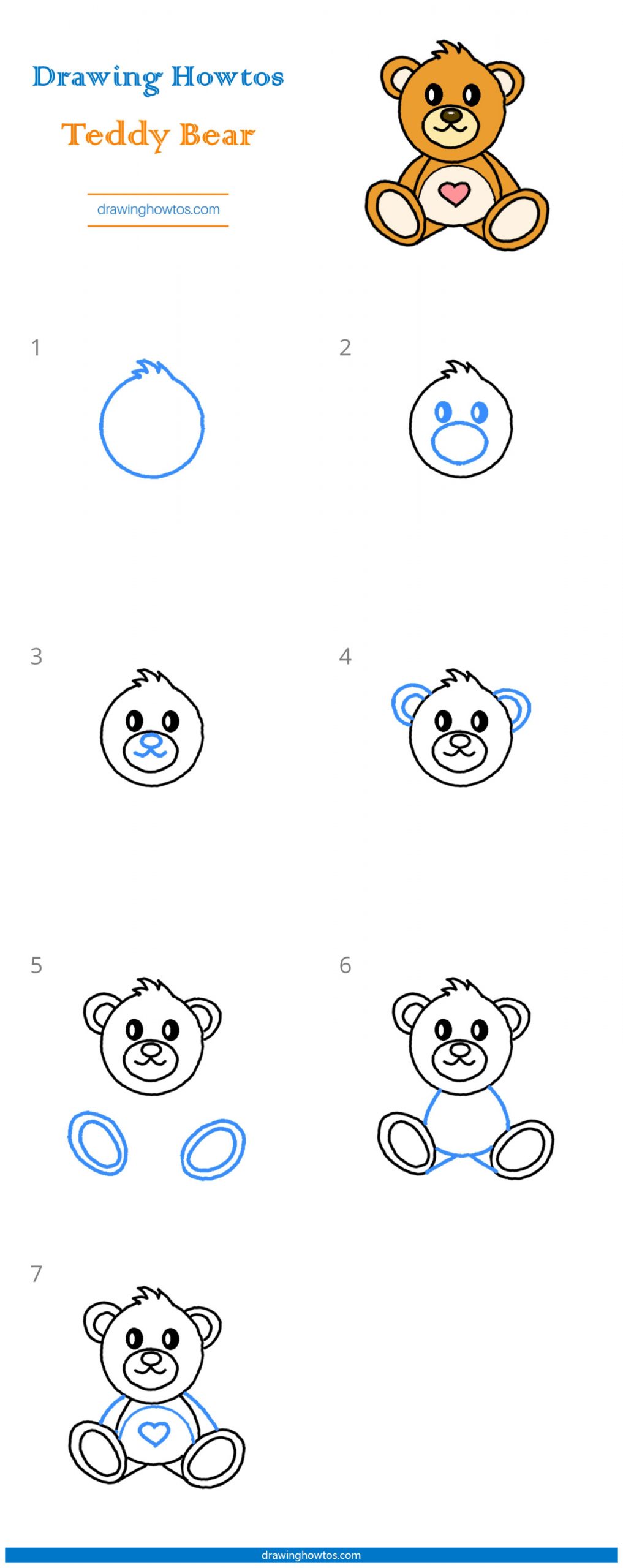 How to Draw a Teddy Bear Toy Step by Step