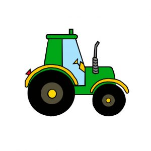 How to Draw a Tractor Easy