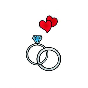 How to Draw Wedding Rings Easy