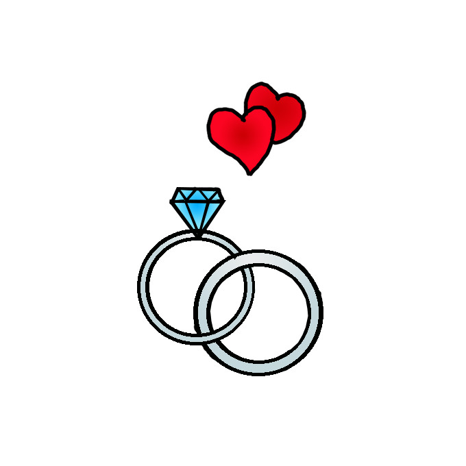 How to Draw Wedding Rings - Step by Step Easy Drawing Guides - Drawing