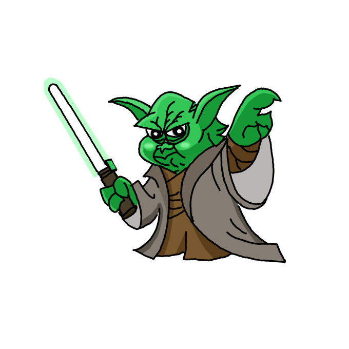 How to Draw Yoda - Step by Step Easy Drawing Guides - Drawing Howtos