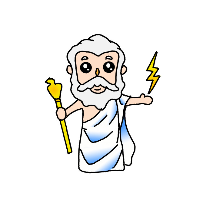 How to Draw Zeus - Step by Step Easy Drawing Guides - Drawing Howtos
