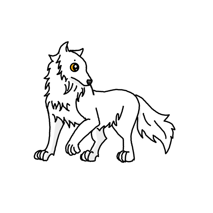 Easy Drawing Of A Wolf