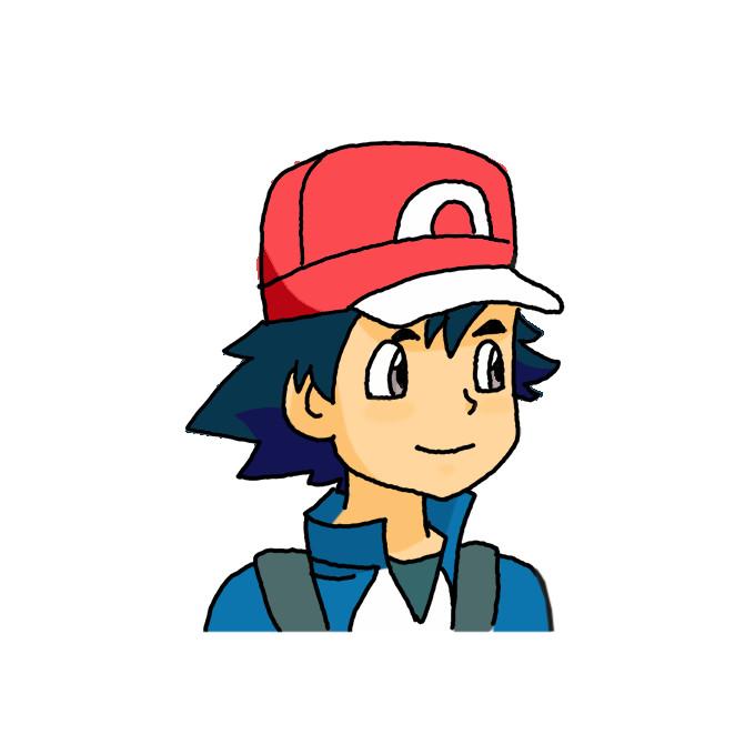 Cute Ash Drawing Sketch for Adult