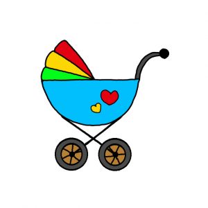 How to Draw a Baby Carriage Easy