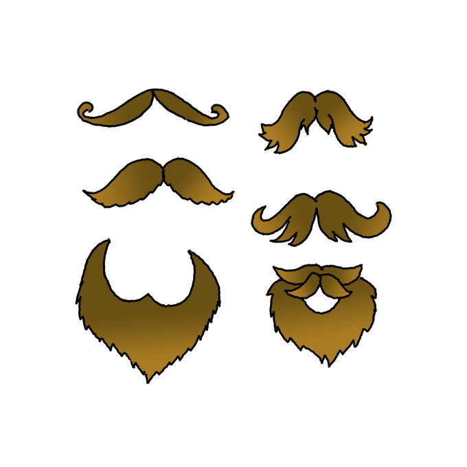 How to Draw Beards Easy