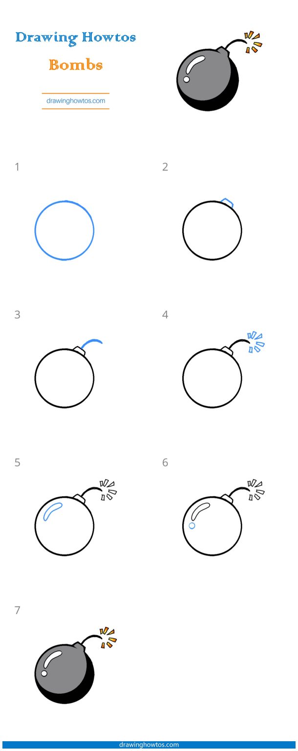 How to Draw a Bomb Step by Step Easy Drawing Guides Drawing Howtos