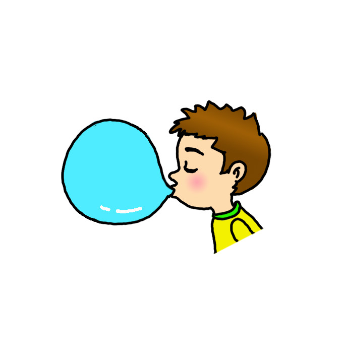 How to Draw a Kid Blowing a Bubblegum Bubble