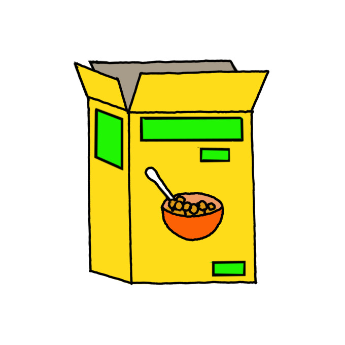 How to Draw a Cereal Box Easy
