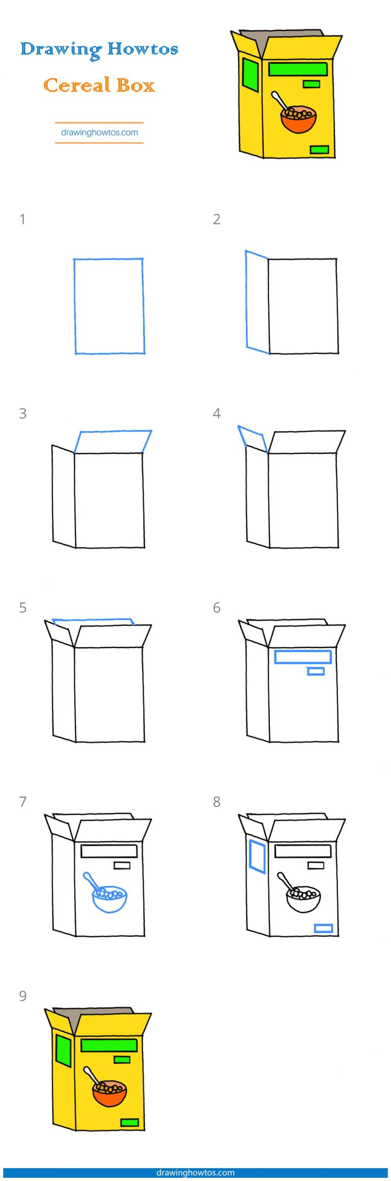 How to Draw a Cereal Box Step by Step Easy Drawing Guides Drawing