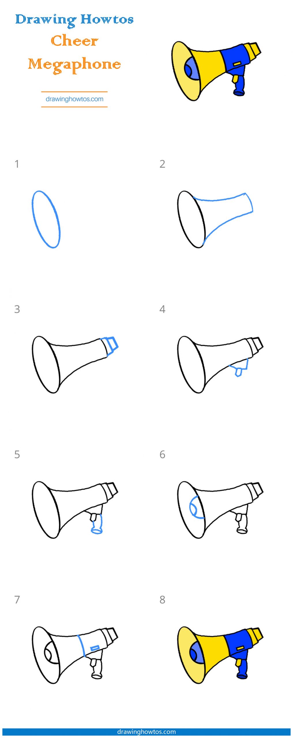 How to Draw an Electric Megaphone Step by Step