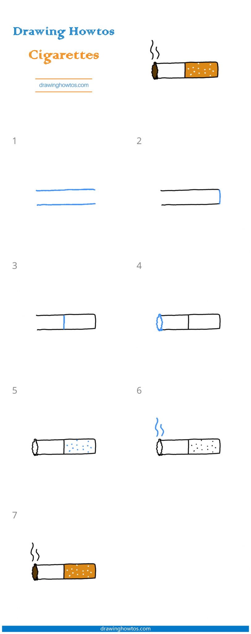 How to Draw a Cigarette Step by Step Easy Drawing Guides Drawing Howtos