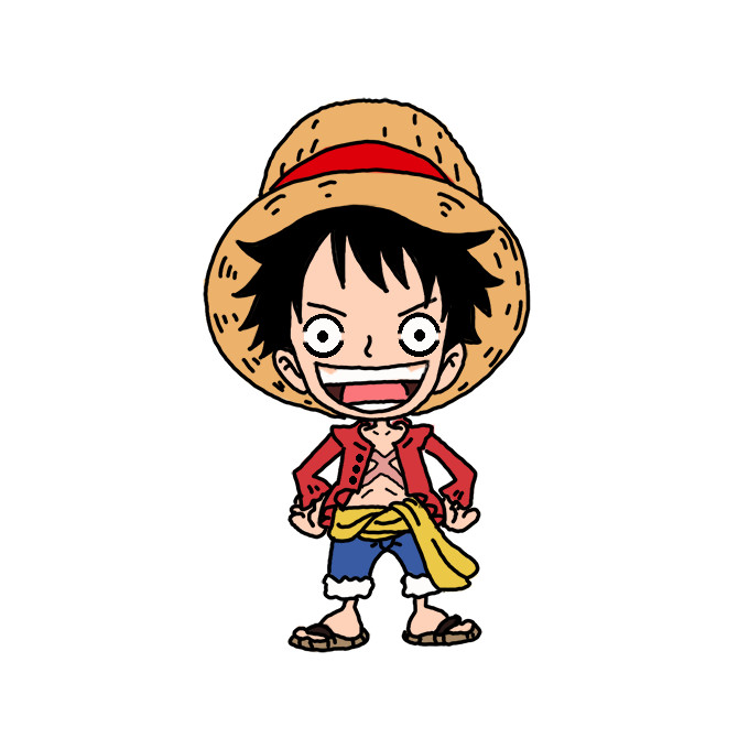 How to Draw Monkey D. Luffy Easy