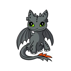 How to Draw Toothless Easy