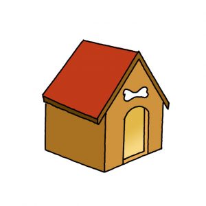 How to Draw a Dog House Easy