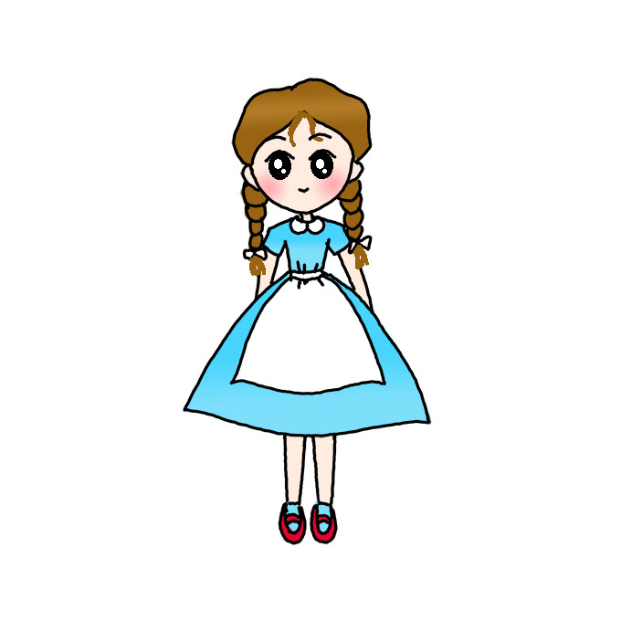 How to Draw Dorothy from Wizard of OZ Easy